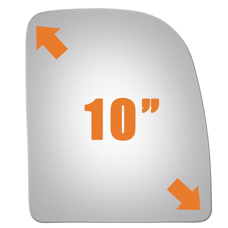 WLLW Mirror Glass Replacement for Ford E150/250/350/F250/F350/F450 Passenger Side - Image 3